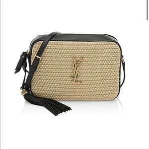 YSL Lou Medium Raffia/Leather Crossbody